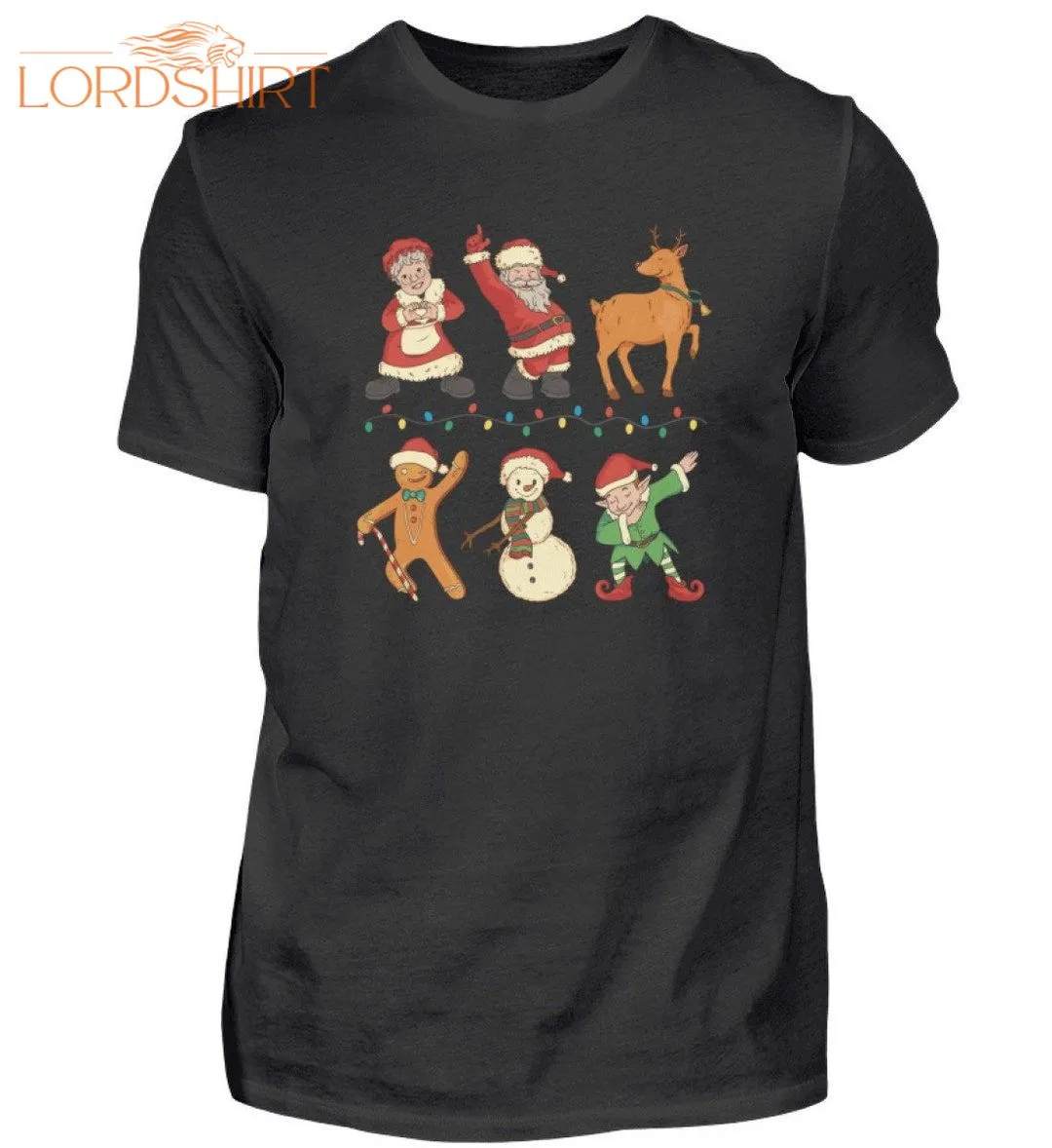 Christmas Dancing Men's T-shirt Gingerbread Man Funny