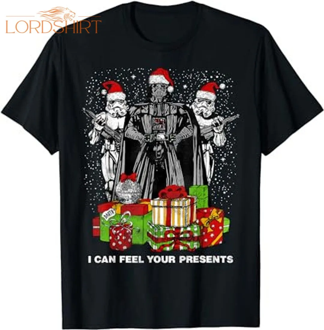 Christmas Darth Vader Stormtroopers Feel Presents T-shirt