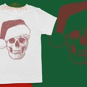 Christmas Skull T-shirt Funny Christmas T-shirt Ugly