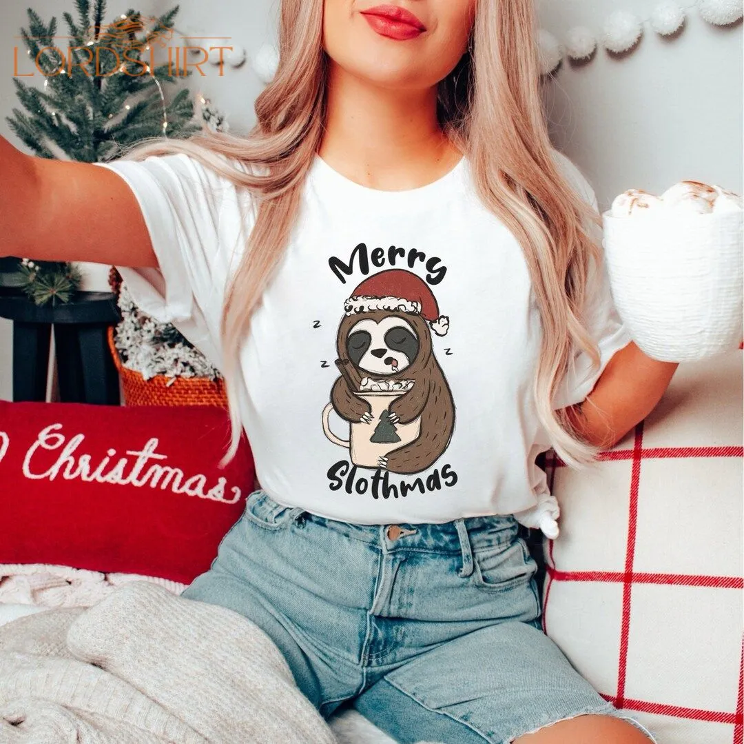 Christmas Tshirt Faultier Winter Shirt Boho Clothing