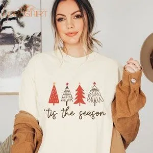 Christmas Tshirt Weihnachtsbume Winter Shirt Boho