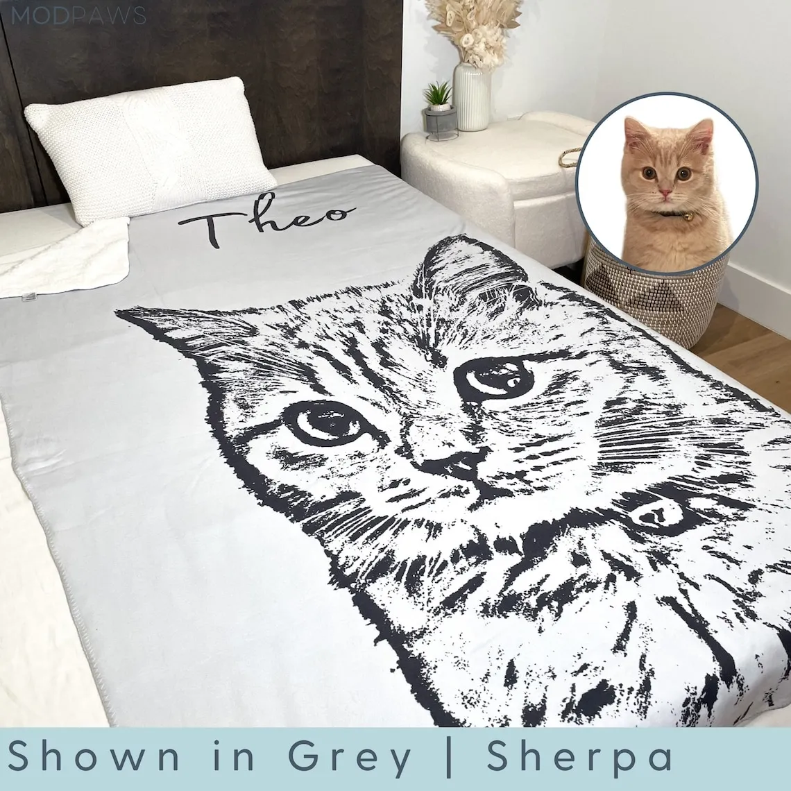 Custom Pet Blanket Using Pet Photo And Name Custom Cat 2