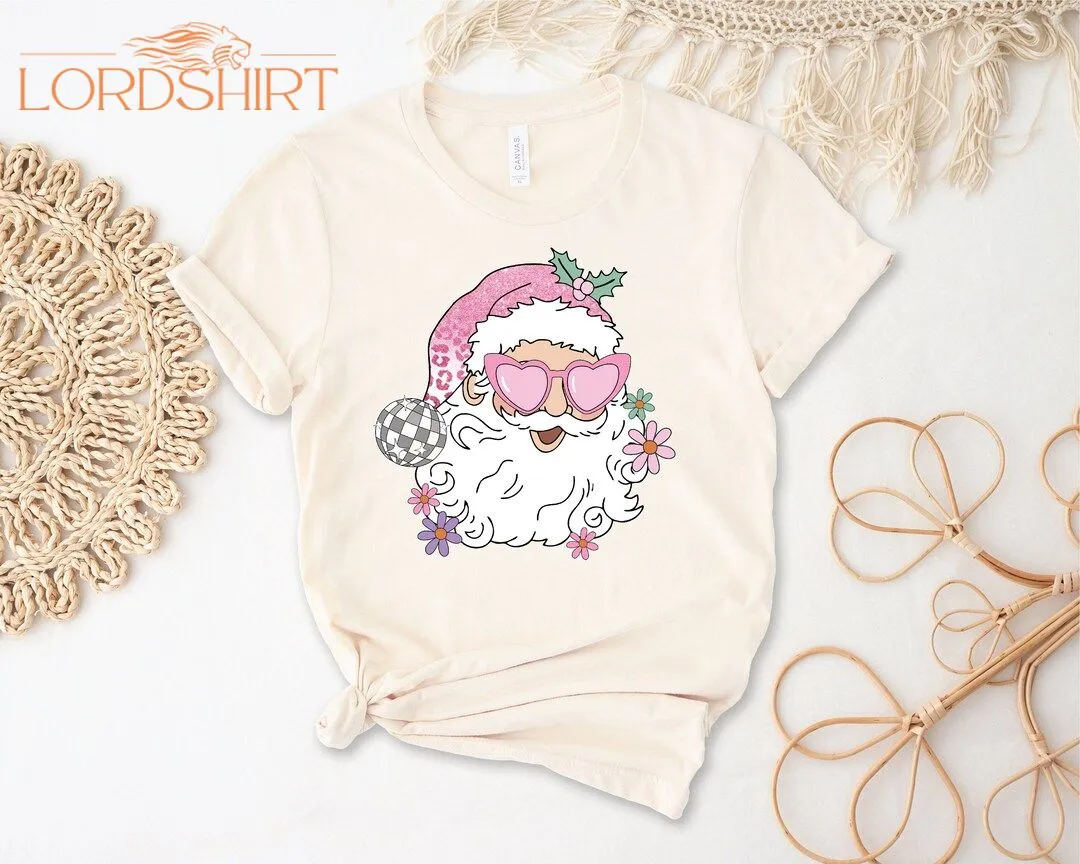 Disco Santa T-shirt Retro Santa Christmas T-shirt Santa