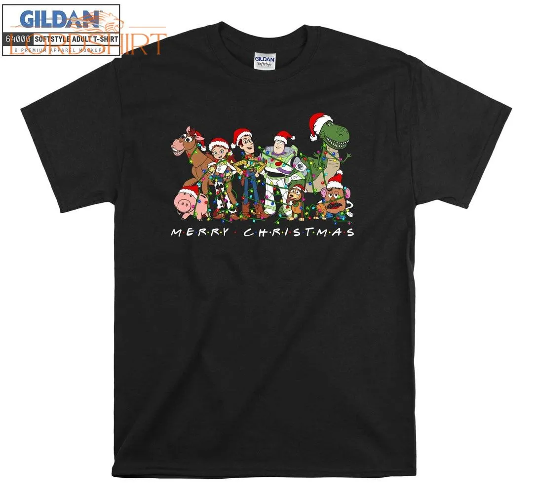 Disney Toy Story Group Santa Merry Christmas T Shirt Hoodie