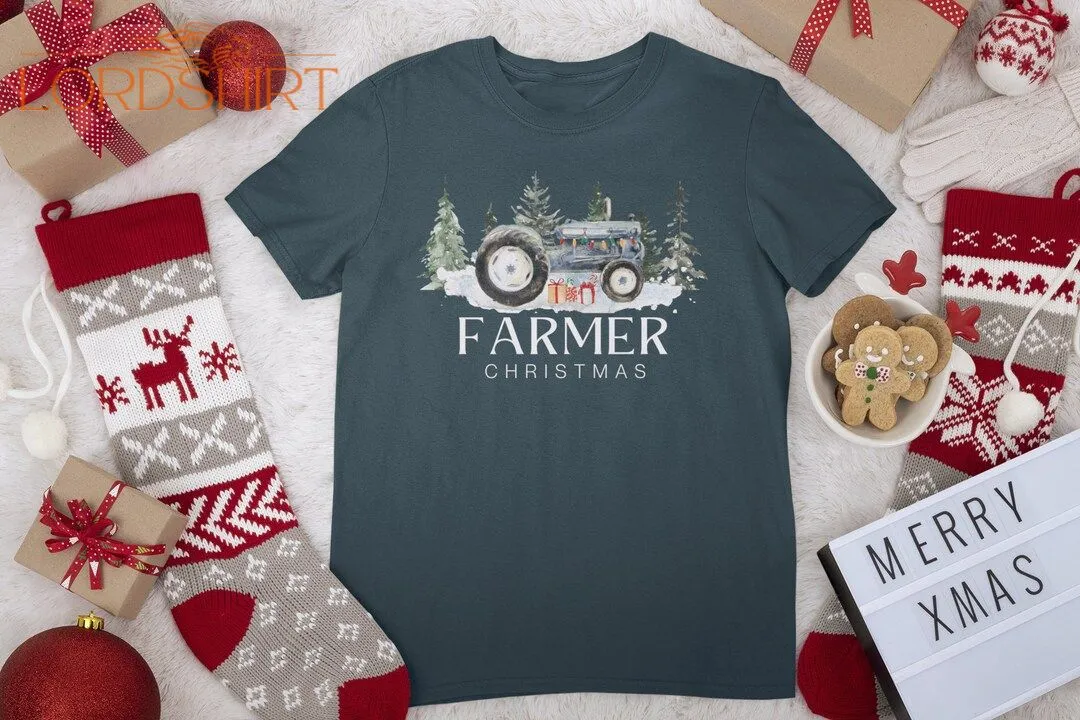 Farmer Christmas T Shirt / Tractor Christmas T Shirt / Tractor