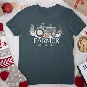 Farmer Christmas T Shirt / Tractor Christmas T Shirt / Tractor