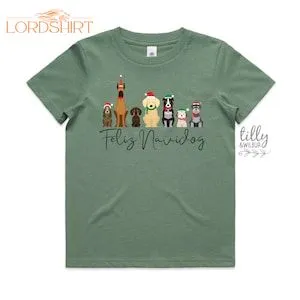 Feliz Navidog Christmas T-shirt Dog T-shirt Christmas Dog