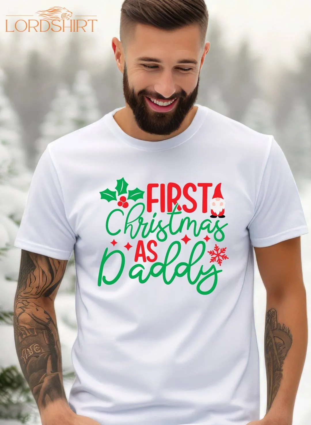 First Christmas As Daddy T-shirt Dad T-shirt Gift For Dad