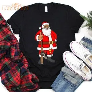 Fishing Santa Christmas T-shirt For Men Women Kids Christmas