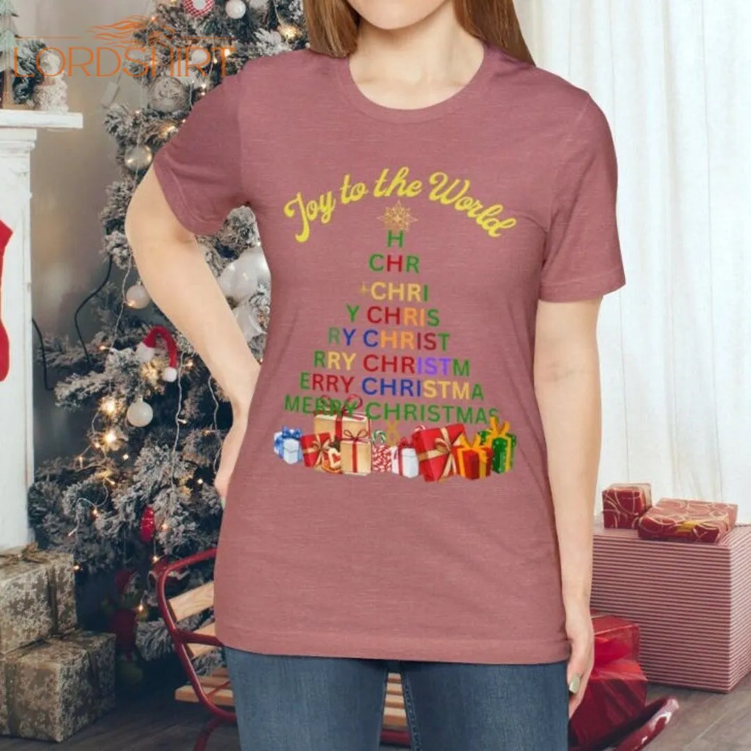 Joy To The World T-shirt Christmas Tshirt Christmas Tree