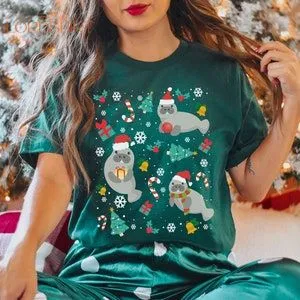 Manatee Christmas Shirt Manatee Tshirt Manatee T Shirt Manatee