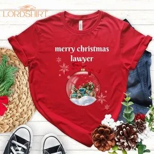 Merry Christmas Lawyer T-shirt Christmas T-shirt Women's