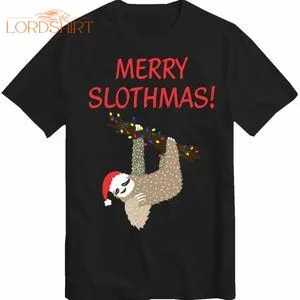 Merry Slothmas Christmas T-shirt Sloth Xmas Gift Present