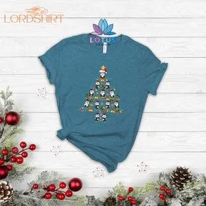 Penguin Christmas Tree Shirt Christmas Penguin T-shirt