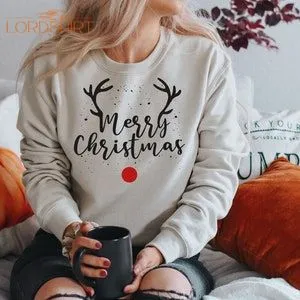 Reindeer Christmas Tree Sweatshirt Christmas Sweatshirt