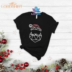 Santa Father Christmas Shirt Geometric Santa Claus Shirt