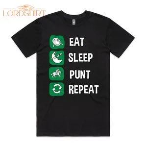 T-shirt For Men Funny Men's T-shirt Eat Sleep Punt