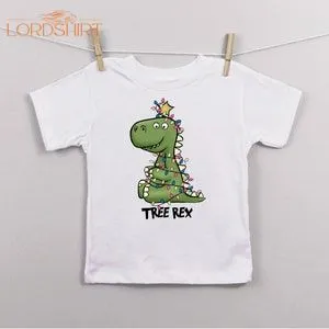 Tree Rex Dino Dinosaur Xmas Christmasxmas Kids Tee T-shirt