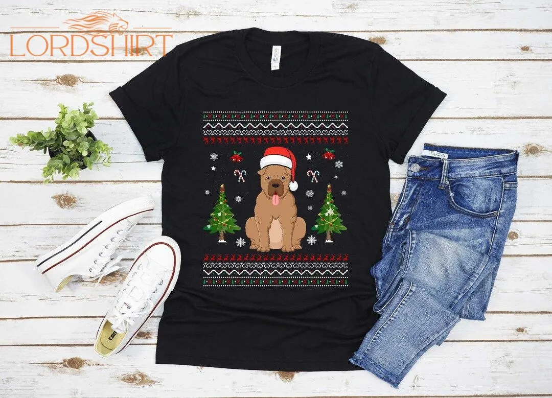 Ugly Shar Pei Dog Christmas T-shirt For Men Women Christmas