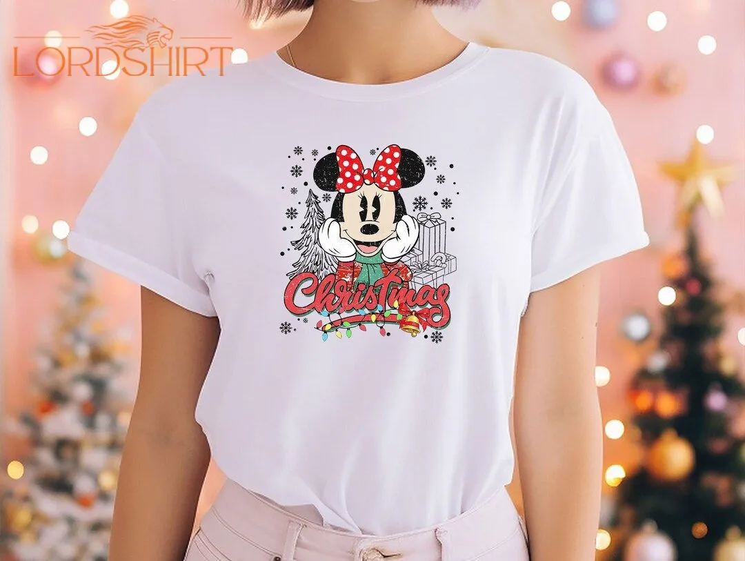 Vintage Minnie Christmas T-shirt Retro Disney Christmas