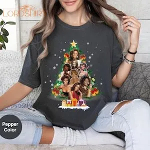 Whitney Houston Christmas Tree Comfort Colors Shirt The