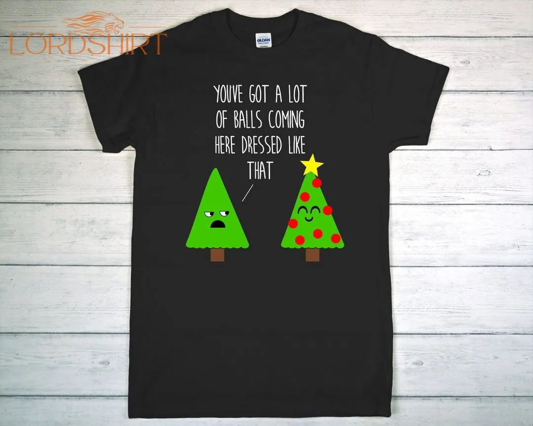 You've Got A Lot Of Balls Funny Christmas T-shirt Rude