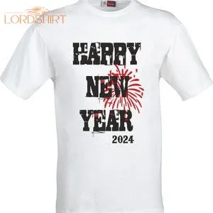 2024 Happy New Year Full Colour Sublimation Christmas T-shirt