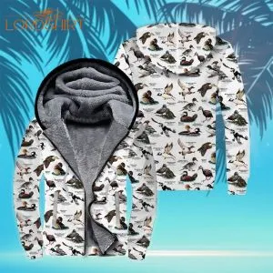 A Lot Of Ducks Fleece Zip Hoodie All Over Print