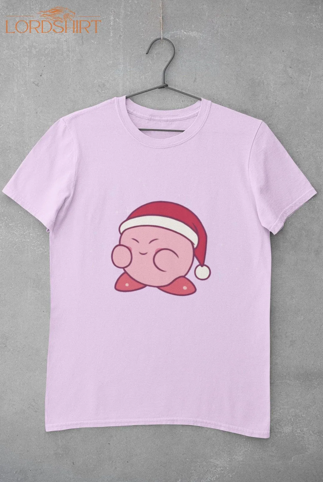 Adorable Cute Funny Christmas Kirby With Santa Hat Tshirt