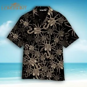 Alien Face Hugger Hawaiian Shirt