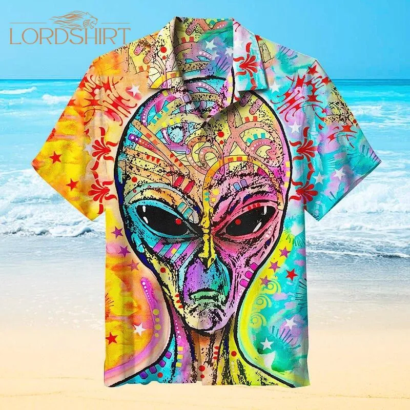 Alien Painting Hawaiian Shirt