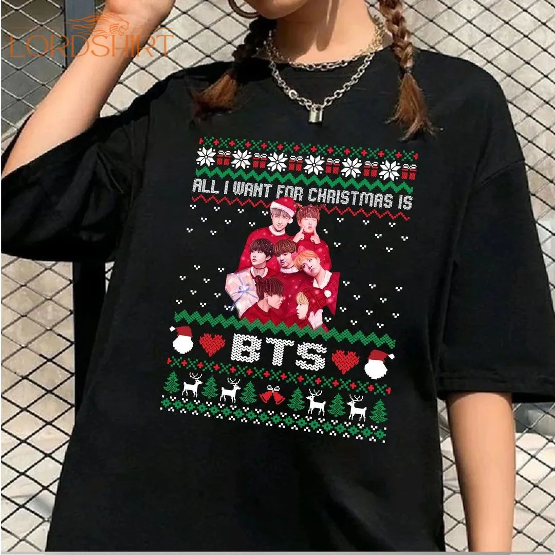 All I Want For Christmas Is Bts Shirt Seventeen Kpop Shirt