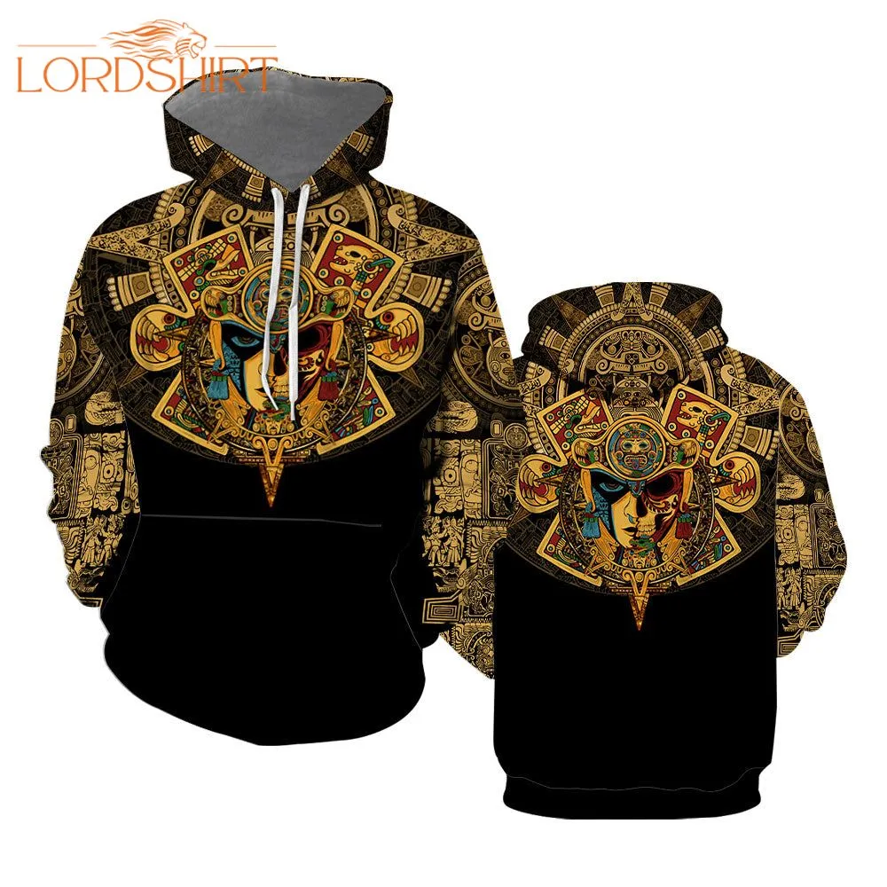 Am Style Mexico Aztec Skull Warrior Sun Stone 3d All Over Print