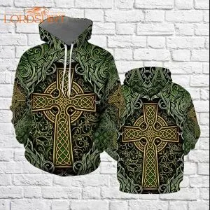 Amazing Celtic Cross St Patrick Green 3d All Over Print