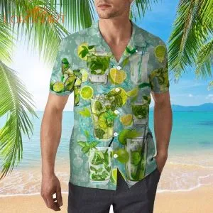 Amazing Mojito Green White Hawaiian Shirt