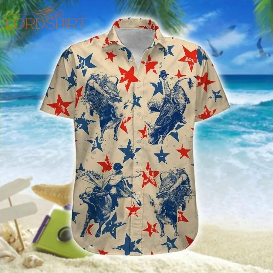 America Bull Riding Hawaiian Shirt