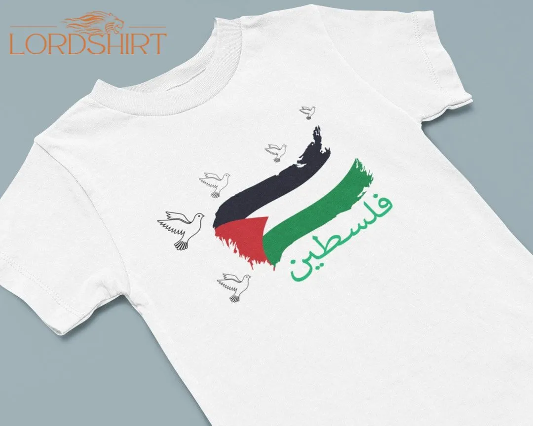 Arabic Palestine Flag Shirt Palestine Printed Shirt Save