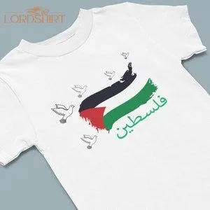 Arabic Palestine Flag Shirt Palestine Printed Shirt Save