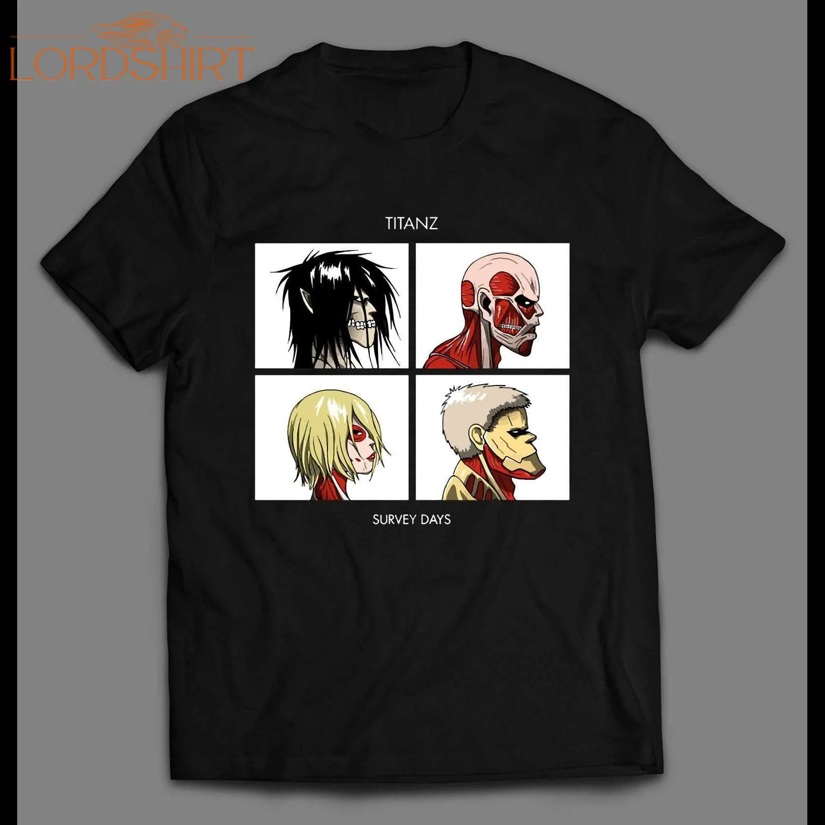 Attack On Titan X The Gorillaz Survey Dayz Parody High Quality Shirt