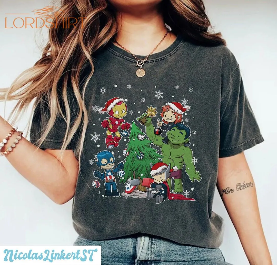 Avengers Christmas Comfort Colors Shirt Disneyland Christmas