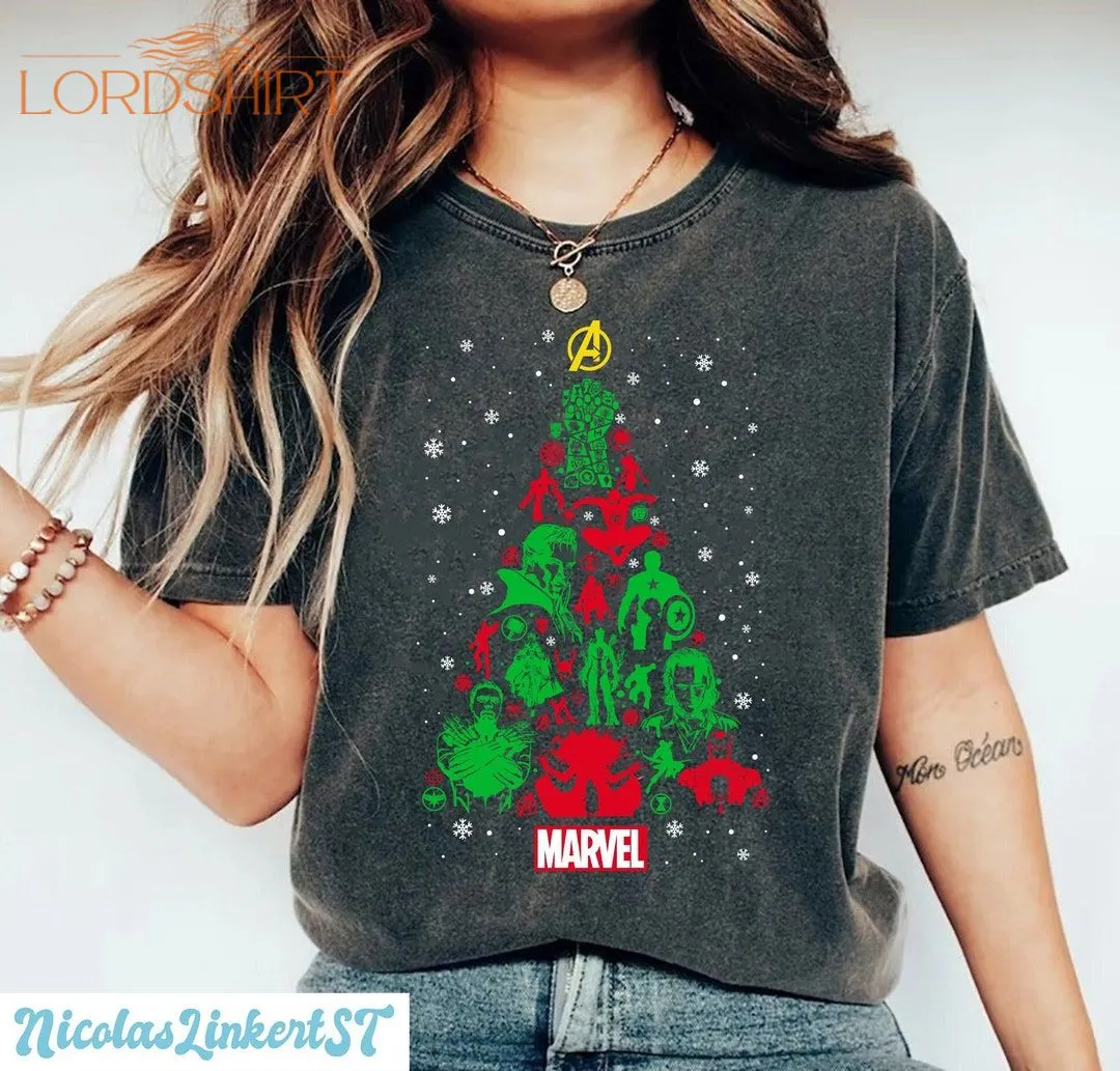 Avengers Christmas Tree Shirt Superhero Christmas Shirt