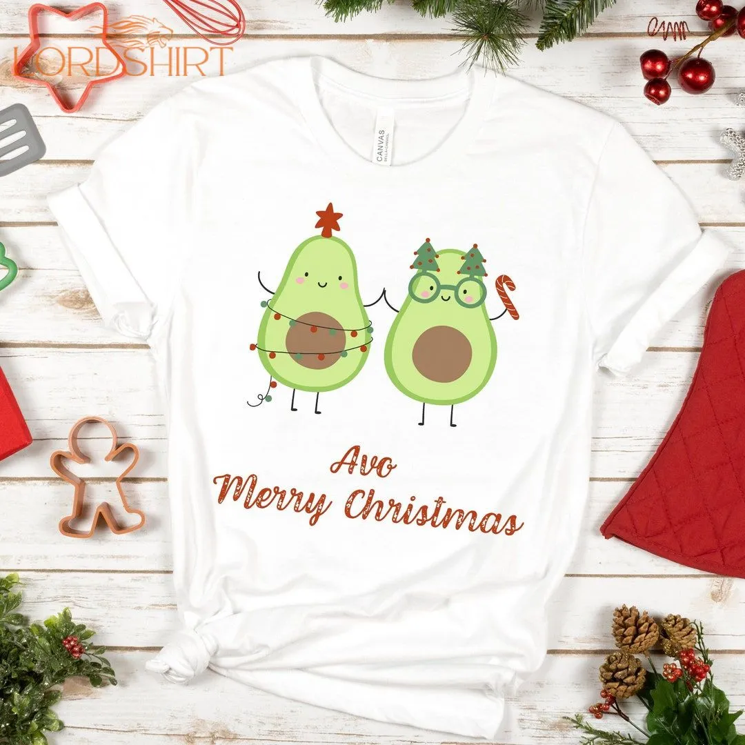 Avo Merry Christmas Funny Vegan Christmas Tshirt Vegan