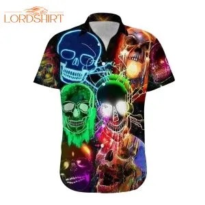 Awesome Glowing Skull Hawaiian Shirt