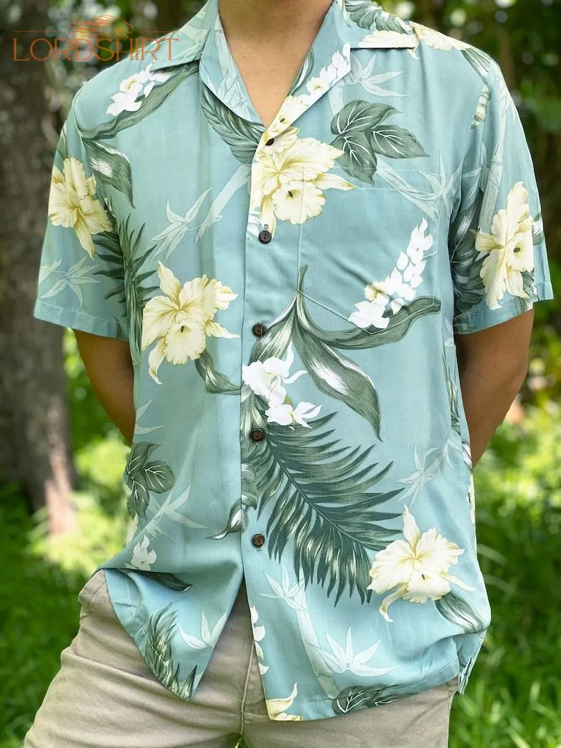 Bamboo Ginger Floral Hawaiian Shirt