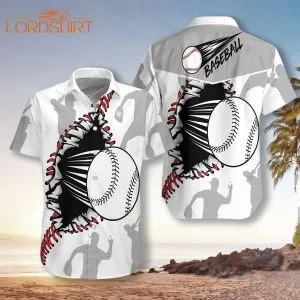 Baseball Wear Out Pattern Unisex Hawaiian Shirt