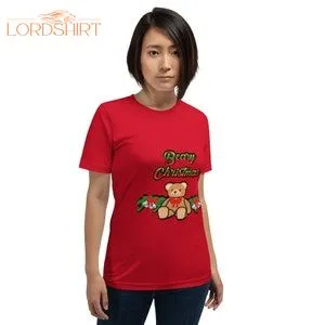 Beary Christmas Red Teddy Bear T-shirt