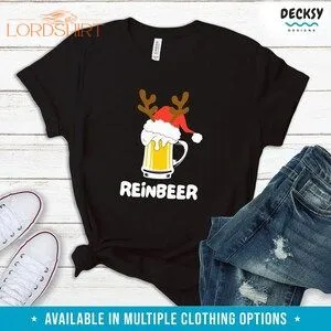 Beer Christmas Tee Funny Reindeer Shirt Gift For Beer Lover