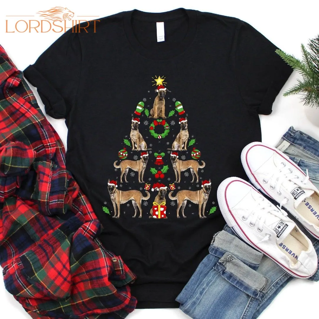 Belgian Malinois Christmas Tree T-shirt For Men Women Girls