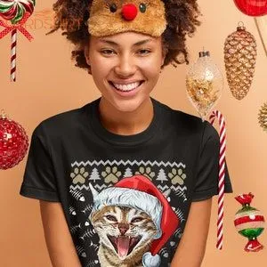 Bengal Cat Christmas Tshirt Bengal Cat Tshirt Mens Womens