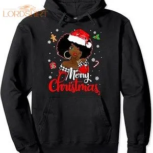 Black African Girl American Melanin Christmas Santa Hat Xmas